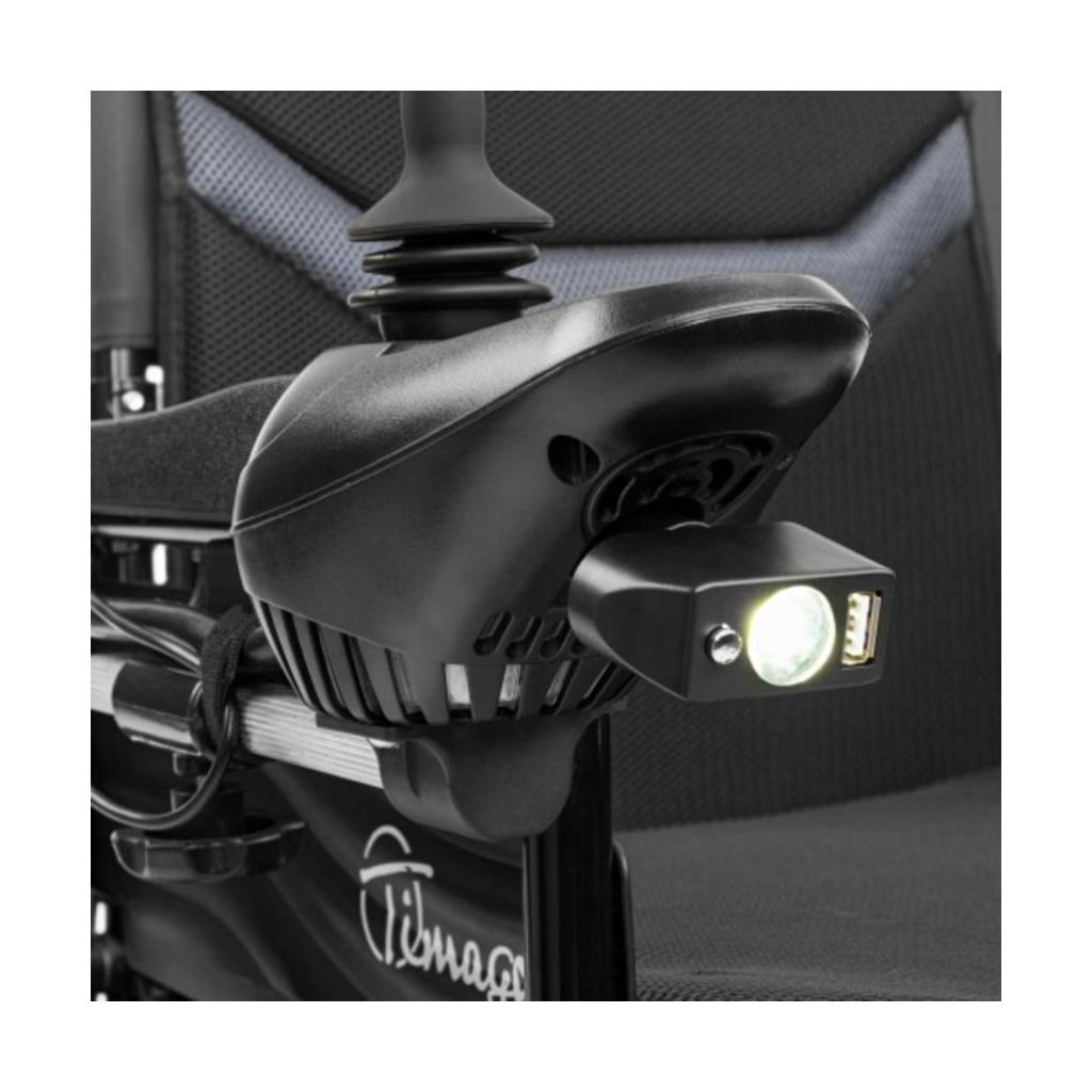 ELECTRIC TIM el - kørestol inkl. joystick til ledsager | Store baghjul