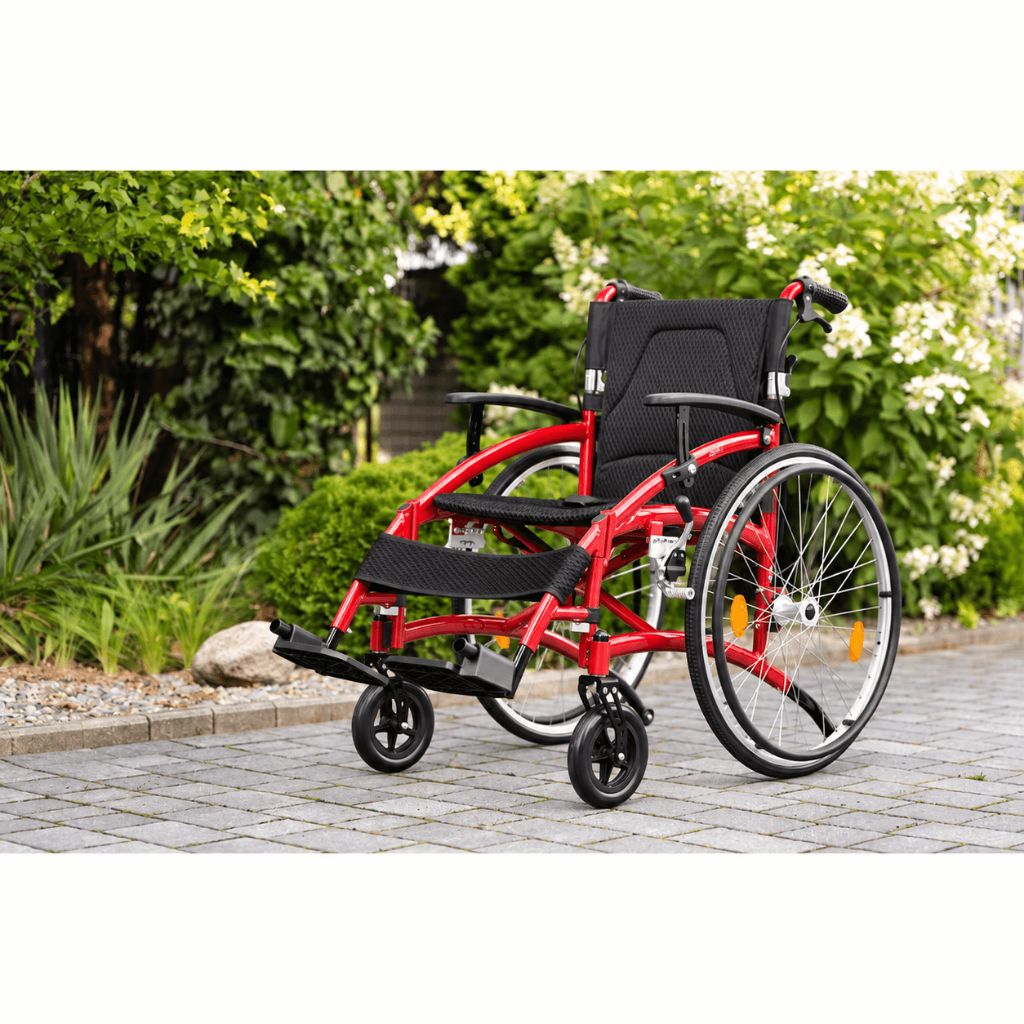 DRIFT TIM RED | Ultralet kørestol | 11,7 kg | Foldbar