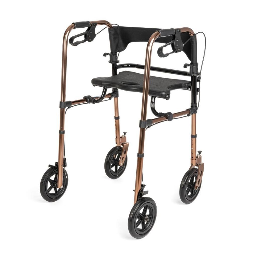 DEFENDER - 4 - hjulet gangstativ med sæde og bremser