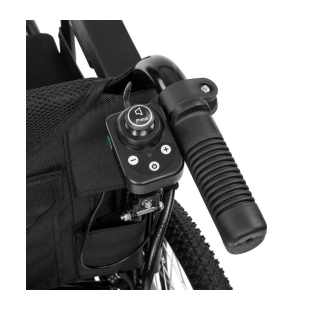 ELECTRIC TIM el - kørestol inkl. joystick til ledsager | Store baghjul