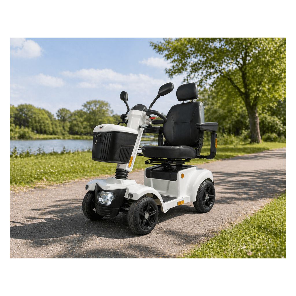 PERSEUS WHITE El-scooter | 15 km/t | 55 km | Luftfyllda hjul