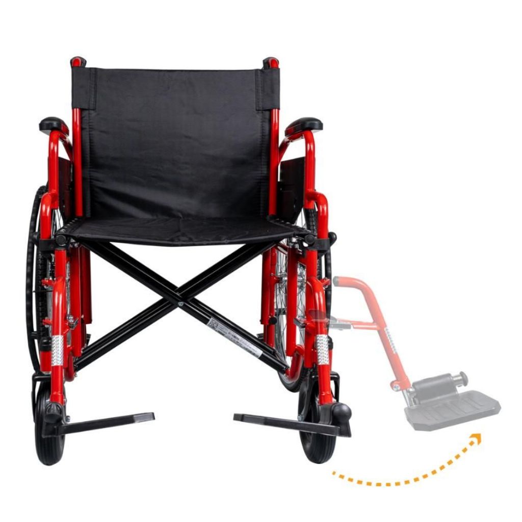 XL rullstol | 182 kg | Sittbredd 56 cm | Fällbar