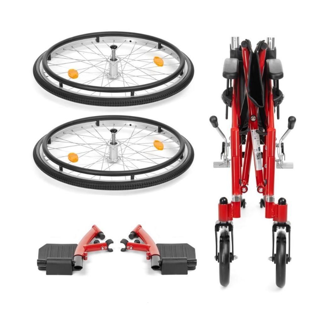 DRIFT TIM RED | Ultralet kørestol | 11,7 kg | Foldbar