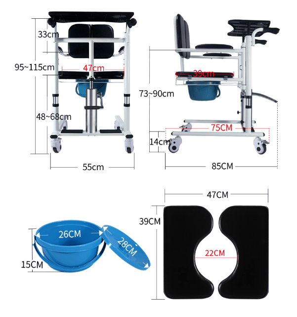 TRANSFER | Forflytnings - og toiletstol | Manuel